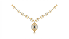 14K Gold & Diamond Gemstone Necklace Set KRB44102N-A