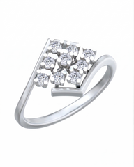 18K Gold & Diamond Engagement Ring For Women KRB10290