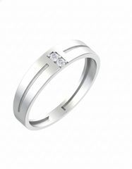 Gold & Diamond Band Ring For Men KRC20044