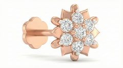 18K Gold & Diamond Stud Nose Pin KRA50111