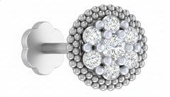 18K Gold & Diamond Round Nose Pin KRA50276