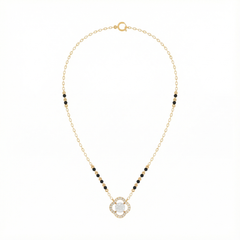 18K Gold & Diamond Beaded Mangalsutra For Women KRE90102