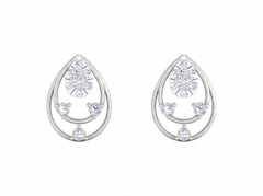 White Gold Diamond Earring | under 40k