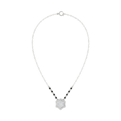 Gold & Diamond Floral Beaded Mangalsutra For Women KRC50169