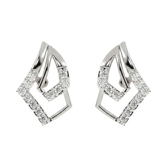 White Gold Diamond Earring | under 40k