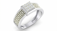 18K Gold & Diamond Engagement Ring For Men KRA60279