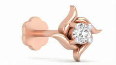 18K Gold & Diamond Stud Nose Pin KRA50026