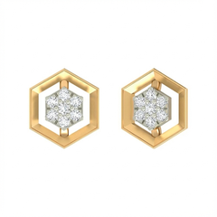 18K Gold & Diamond Women Stud Earring KER-236
