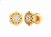 18K Gold & Diamond Women Stud Earring KSK056