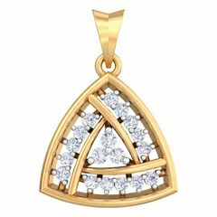 18K Gold & Diamond Floral Pendant Set KRB40075P