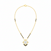 18K Gold & Diamond Beaded Mangalsutra For Women KRE90095