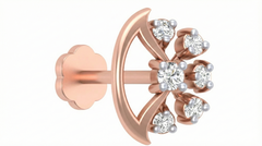 18K Gold & Diamond Stud Nose Pin KRA50168