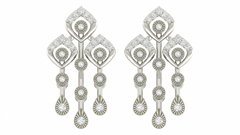 White Gold Diamond Earring | under 40k