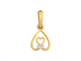 Gold & Diamond Solitaire Pendant Set KRB40217