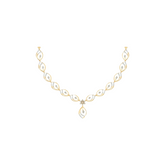 18K Gold & Diamond Necklace Set KNCK-1131