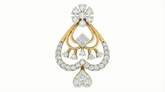 18K Gold & Diamond Floral Pendant Set KRA40171P