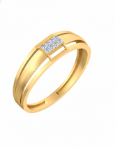 18K Gold & Diamond Ring For Men KSK237