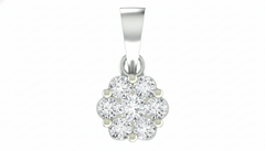 18K Gold & Diamond Floral Pendant Set KRA40103P