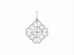 18K Gold & Diamond Floral Pendant Set KRK40124P