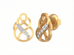 18K Gold & Diamond Women Dailywear Earring KSK073