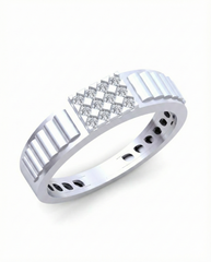 18K Gold & Diamond Band Ring For Men KRB60150