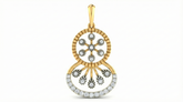 18K Gold & Diamond Floral Pendant Set KRA40020P