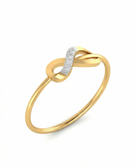 18K Gold & Diamond Dailywear Ring For Women KLR-345