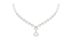 14K गोल्ड और डायमंड डेलीवियर नेकलेस सेट KRB44083N-A