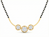 18K Gold & Diamond Beaded Mangalsutra For Women KSK200