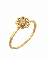 18K Gold & Diamond Dailywear Ring For Women KSK136