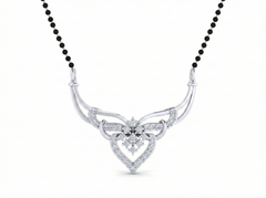 18K Gold & Diamond Heart Mangalsutra For Women KSK185