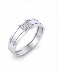 18K Gold & Diamond Band Ring For Men KSK248