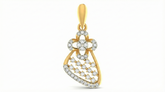 18K Gold & Diamond Floral Pendant Set KRA40172P