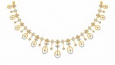 14K Gold & Diamond Choker Necklace Set KRB44089N