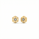 18K Gold & Diamond Women Stud Earring KER-196