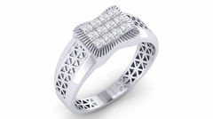 18K Gold & Diamond Band Ring For Men KRA60224