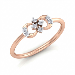 18K Gold & Diamond Dailywear Ring For Women KRB10161