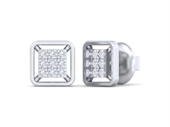 18K Gold & Diamond Women Stud Earring KSK005