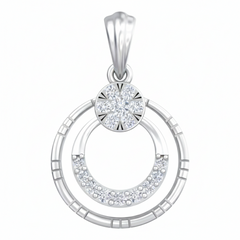 18K Gold & Diamond Floral Pendant Set KRB40080P