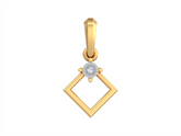 Gold & Diamond Solitaire Pendant KRC40198