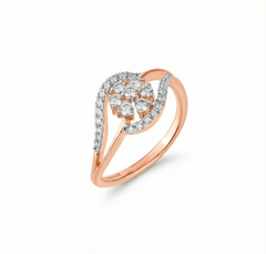 18K Gold & Diamond Ring For Women R0144OMYD0040