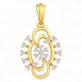 18K Gold & Diamond Floral Pendent Set KRB40076P