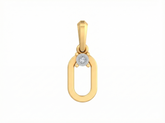 18K Gold & Diamond Solitaire Pendant Set KSK092