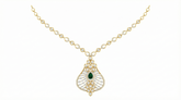 14K Gold & Diamond Gemstone Necklace Set KRI44022NG