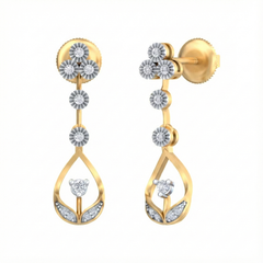 14K Gold & Diamond Women Dangler Earring KRB44091E