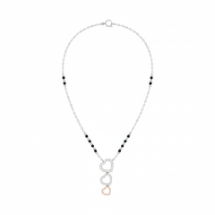 18K Gold & Diamond Heart Mangalsutra For Women KRE90091