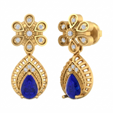 Gold & Diamond Women Gemstone Earring KRC60036E
