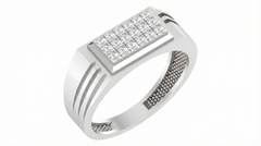 18K Gold & Diamond Band Ring For Men KRA60294