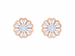 Gold & Diamond Women Floral Stud Earring KRC40639E