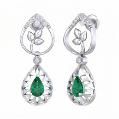 White Gold Diamond Earring | under 40k